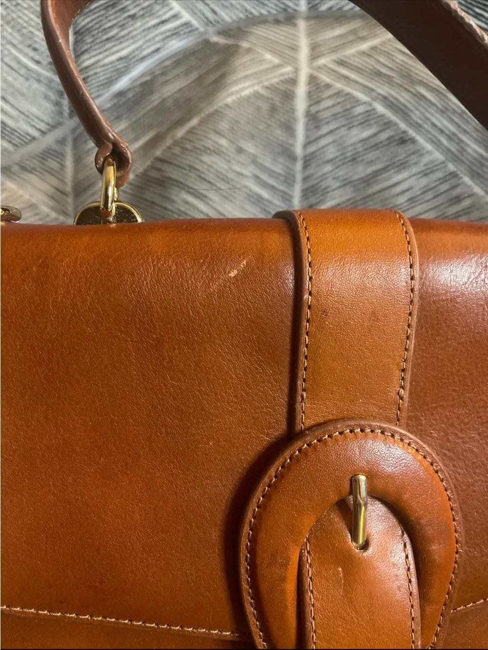 Brahmin Saddle Brown Leather Top-Handle Satchel